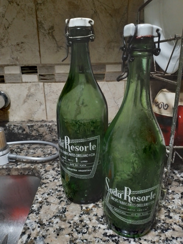 2 Antiguas Sodas Resorte De 750 Cm3 Y 1 Litro (Usado)