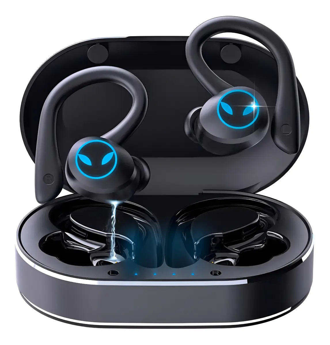 Fones De Ouvido Bluetooth 5.3 À Prova D'água Esportivos Anc Preto