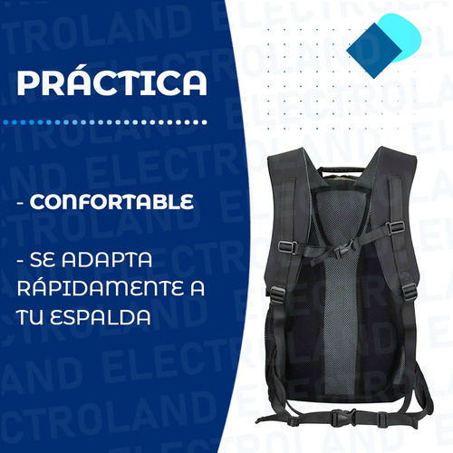 Mochila Con Panel Solar Reforzada Camping Viaje Impermeable