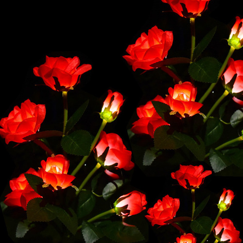 Luces Solares De Jardín, Luces De Flores Para Exteriores, 2