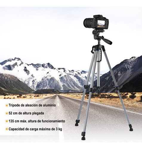 Trípode Profesional Cámara Trípode Universal Trípode iPhone Trípode Celular Soporte Para Cámara Trípode Color Plateado Plegable Profesional 140mm Trípode Para Celular Estabilizador