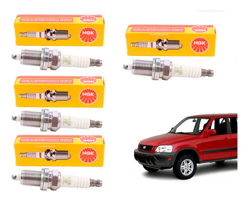 Pack 4 Bujías Honda Crv 2.0 B20b 1997 - 2001 Ngk