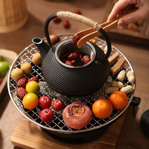 Parrilla De Carbón Con Parrilla Chimenea De Malla Para S