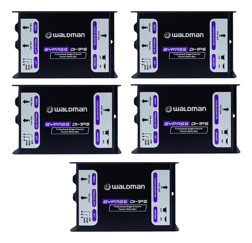 Kit 5 Directbox Waldman Passivo Di-1ps Guitarra Violão Baixo
