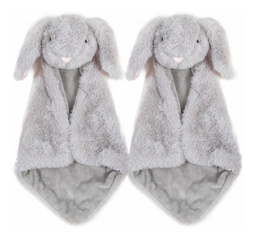 Time2blossom 2 X Bunny Loveys For Baby Or Twins - Gift-set O