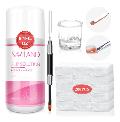 Saviland Slip Solution Kit De Uñas  Solución Deslizant.