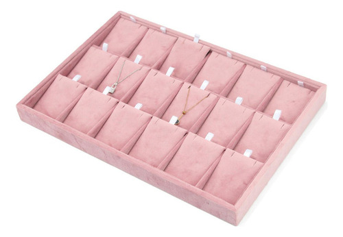 N Organizador De Joyas, Cajón De Joyería Bandeja Collar Rosa
