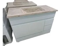 Comprar Vanitory Laqueado De 1 Metro Con Mesada De Marmol Travertino