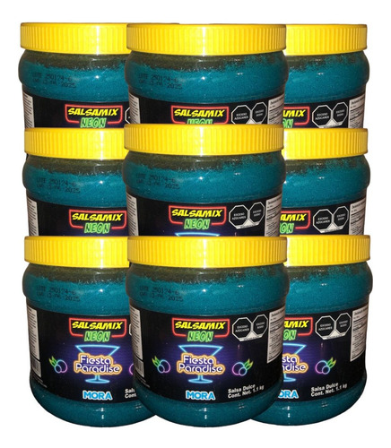 Salsa Mix Neon Mora Azul 9.9kg Escarchar Michelada Coctel
