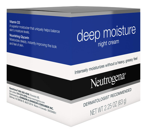 Crema De Noche Neutrogena Deep Moisture Con Glicerina Y Vita