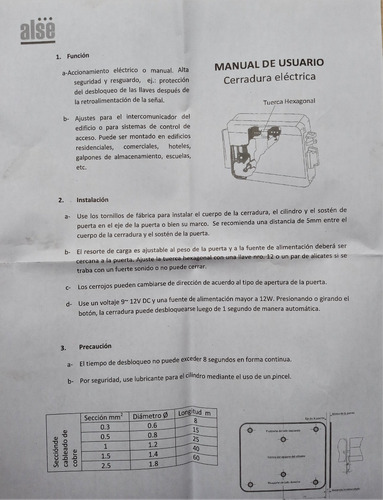 Electro Cerradura De Seguridad Porton Levadizo Y Pivotante