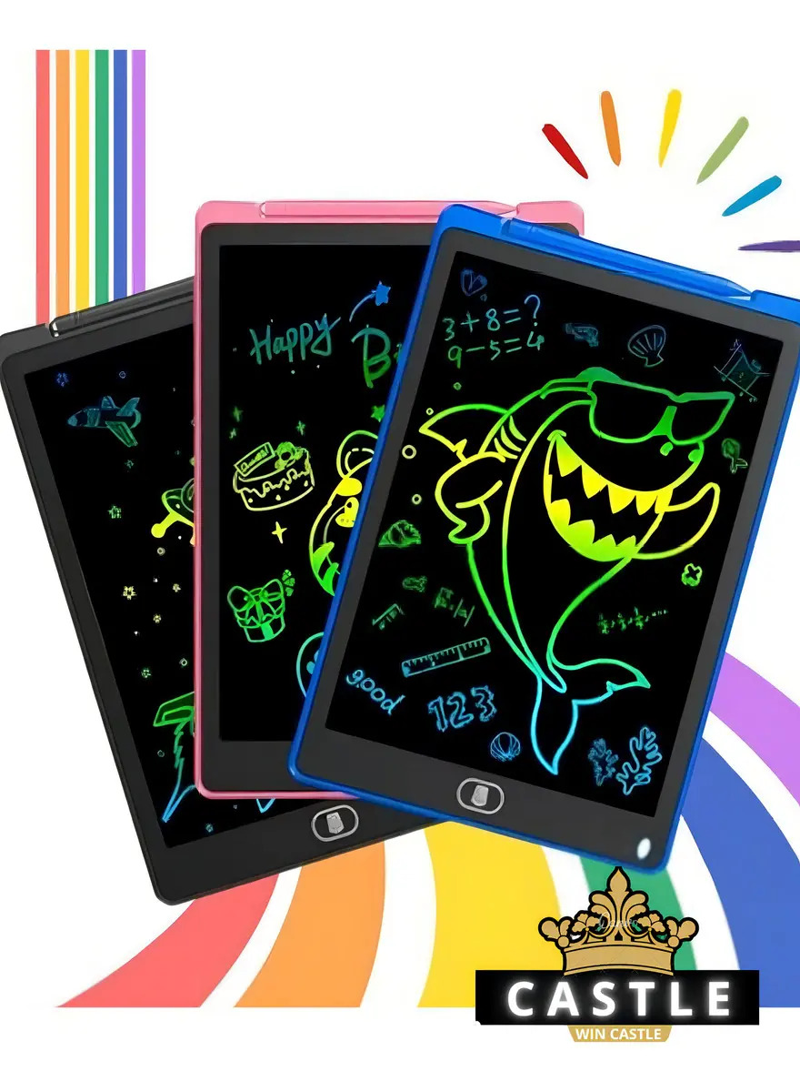 Lousa Magica Digital 12 Polegada Tablet Magico Lcd Infantil Para Escrever Desenhar Eletronica Quadro Cor Rosa Atacado Escrita Colorida Magnetica Mini Win Castle