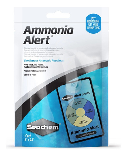 Seachem Ammonia Alert Teste Amônia Dura Até 1 Ano