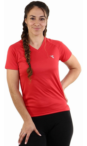 Diadora Ladie's Dry Fit T-shirt - Red