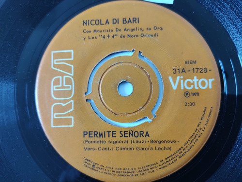 Vinilo Single De De Nicola Di Bari Vagabundo ( D-84