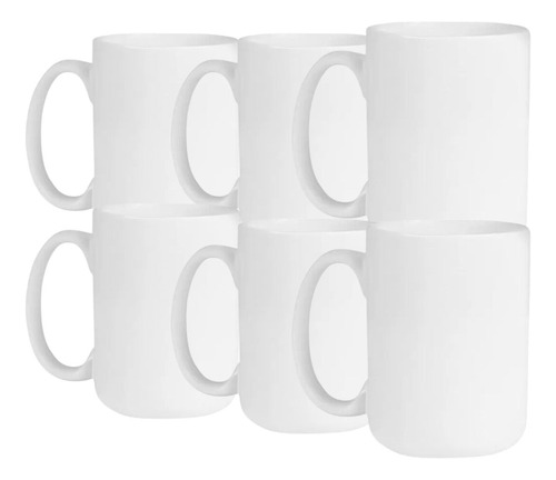 24 Pzs Taza Blanca 15oz Color Make Sublimacion Sublimar 