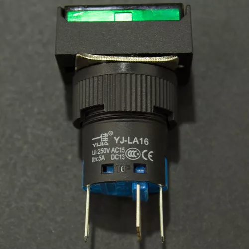  Interruptores Juego Pulsador 1.811 in Redondo 12V LED Iluminado  Botón Interruptor Verde 2pcs : Industrial y Científico