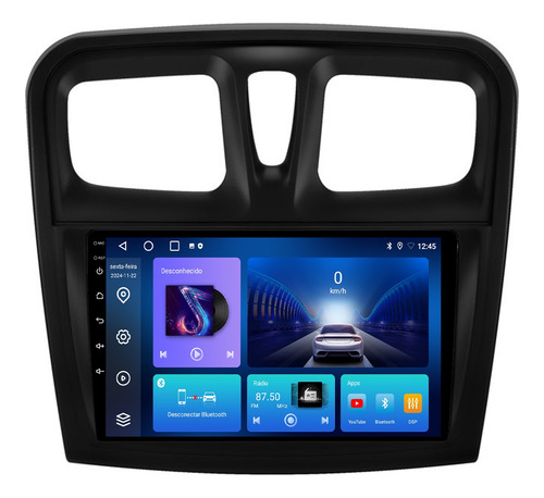 Multimidia Logan 15/19 9p Android 14 Carplay 4gb 64gb