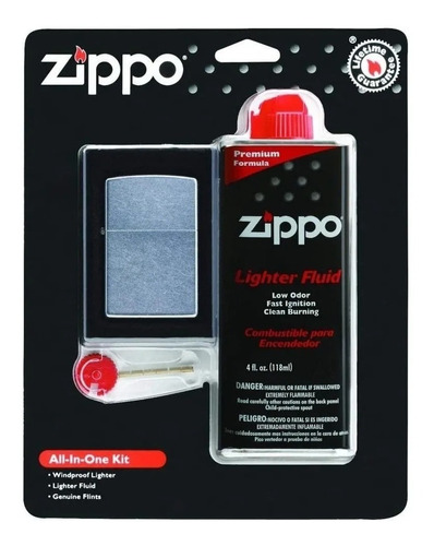 Zippo 24651 Kit Encendedor Dispensador Pedernal Lata 4.0 Oz 