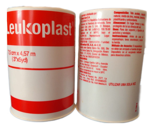 Leukoplast 7,5cm X 4,57 Pack2 Pzas