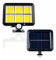Comprar Lámpara Solar Led Exterior Sensor Movimiento Y Panel Solar Estructura Negro
