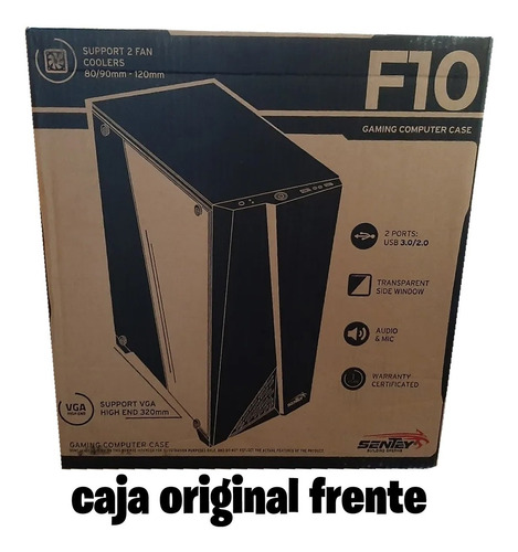 Gabinete Pc Gamer Sentey F10 Rgb Usb 3.0 Acrilico Sin Fuente