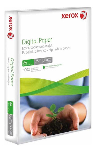 Papel Xerox Brasileño A4 Extra Blanco 75 Grs Rsmx500