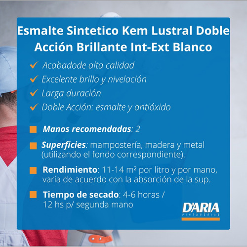 Esmalte Sintético Kem Lustral Int/ext 4 Lts Sherwin Blanco