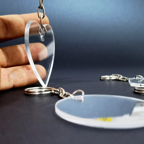 100 Llaveros De Acrílico Lisos De 3 Mm Modelo A Elegir