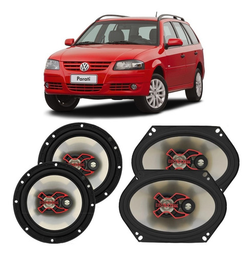 Auto Falante Vw Parati 2006 A 2013 Bravox 200w Rms 4 Portas