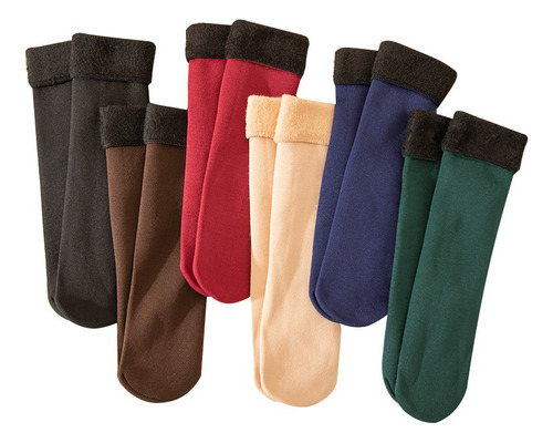 5pairs Mujeres Invierno Térmico Caliente Calcetines Calcetin
