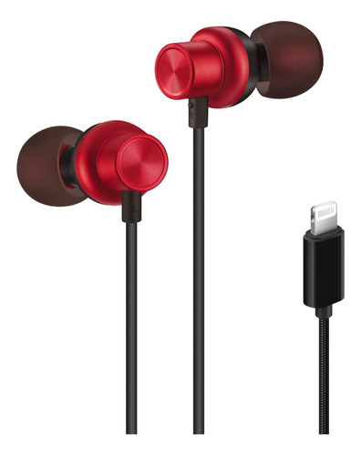 Auriculares Para iPhone (lightning) Palovue Mfi Red