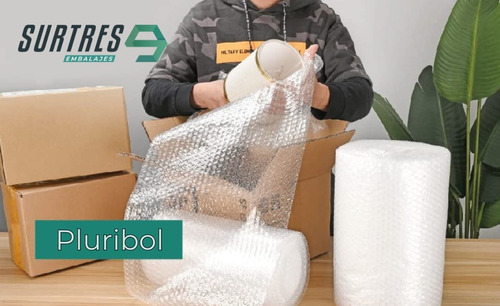 Rollo Papel Burbujas Polietileno Pluribol 1 Mt X 25 Mts
