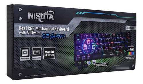 Teclado Mecanico Gamer Rgb De 61 Teclas Anti Ghosting Nisuta