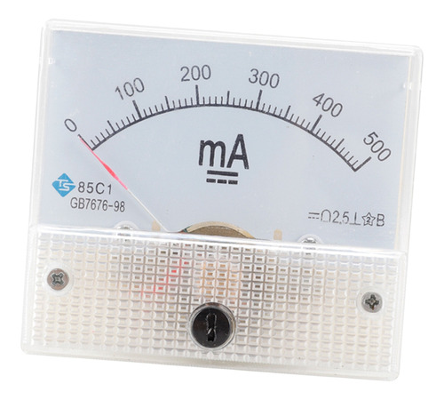 Ampermetro Medidor De Panel De De Amperios, 1ma, 0-500ma