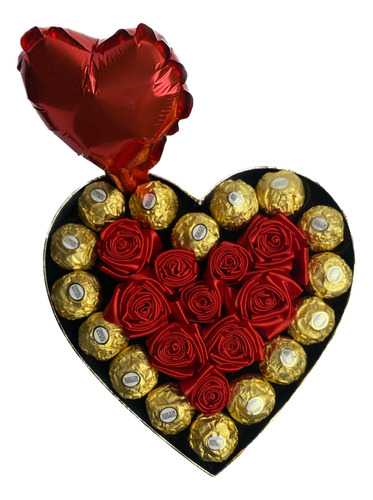 Caja De Corazones Con Chocolates