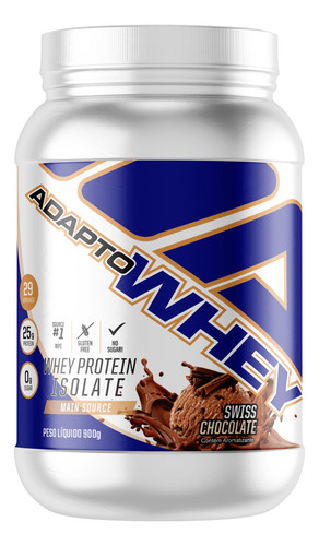 Suplemento Em Pó Adaptogen Science Adapto Whey Proteínas Sabor Swiss Chocolate 912g Em Pote De 912ml