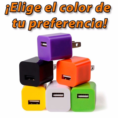 Cargador Taco De Pared Colores Variados De 1 Amper