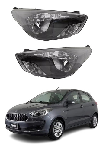 Par Faros Ford Figo F/negro 2019 2020 2021 2022