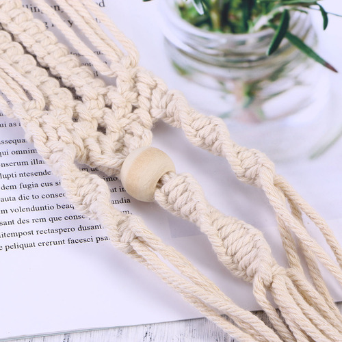 Delicado Colgador De Macramé Para Colgar Macetas De Pared, C