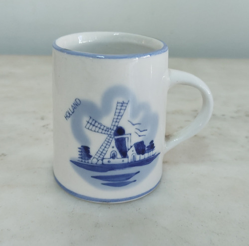 Antigua Taza De Porcelana Delft Blue  Holland