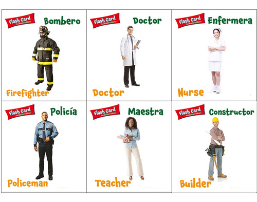 Flash Cards, Vocabulario 90 Pzas Español /ingles