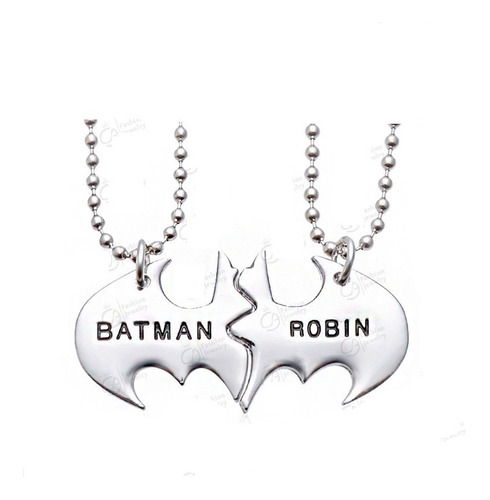 Colar Batman E Robin Melhores Amigos Amizade Duplo