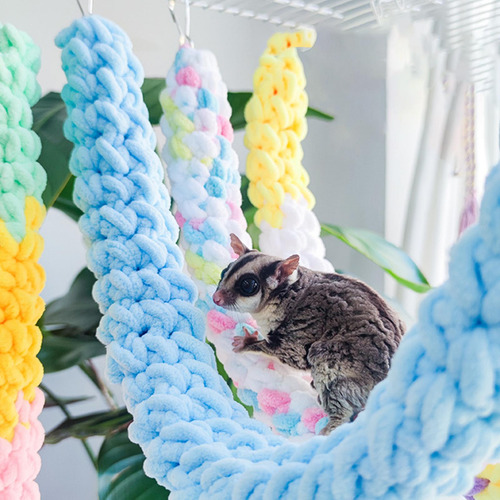 Hámster Trepando Cuerda Perchas De Pájaros Accesorios Azul