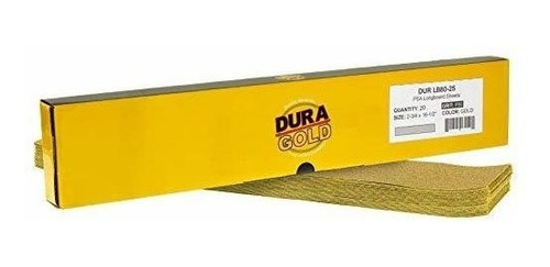 20 Lijas Longboard Dura-gold 7cm X 42cm Grano 80