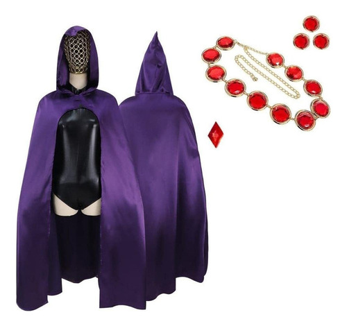 Disfraz De Raven Belt Teentitans Para Mujer,capa Halloween