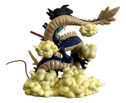 Figura Dragon Ball Goku Niño Y Shenlong En Pose 15cm