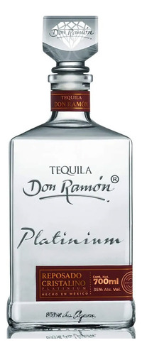 Tequila Rep 100% Cristalino Don Ramon Platinium 700ml