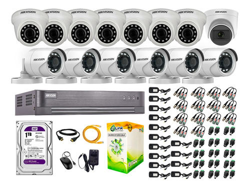 Cámaras Seguridad Kit 14 Full Hd 1tb | 1 Camara C/ Microfono