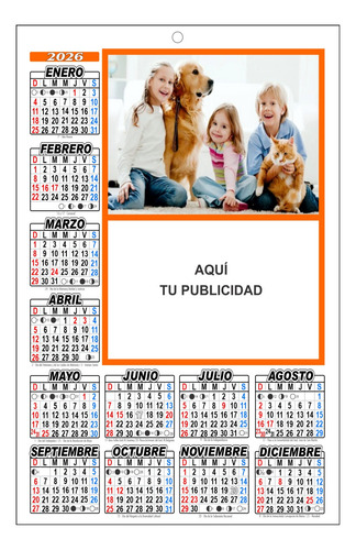 Almanaques 2026 Personalizados +1 Perforado Colgar 200 Udad Con Fotos Surtidas A Elección Tu Publicidad Comercial